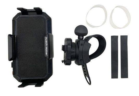 Busch & Müller Universal Mobile Phone Holder and handlebar mount