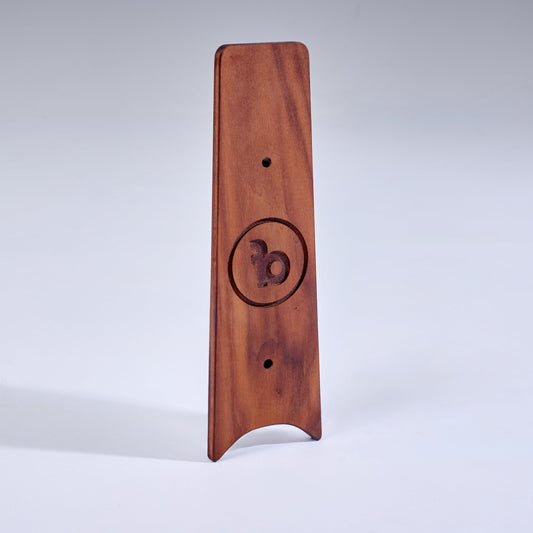Fatboy Bagus V2 walnut wood feature panel fitted to the frame