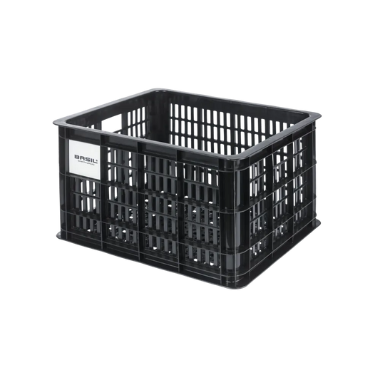 Basil Bicycle Crate MIK 2.0 M 29.5L Black Recycled - angle view