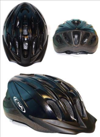 Chaser gloss black bike helmet