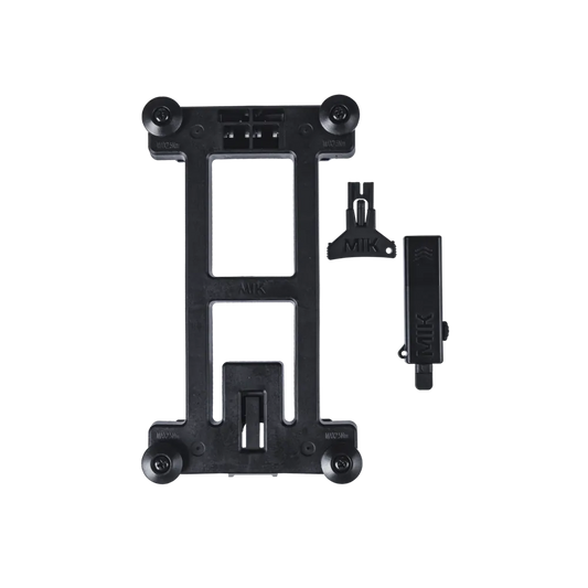 Basil MIK Carrier Adapter Plate Black - underside with MIK mount