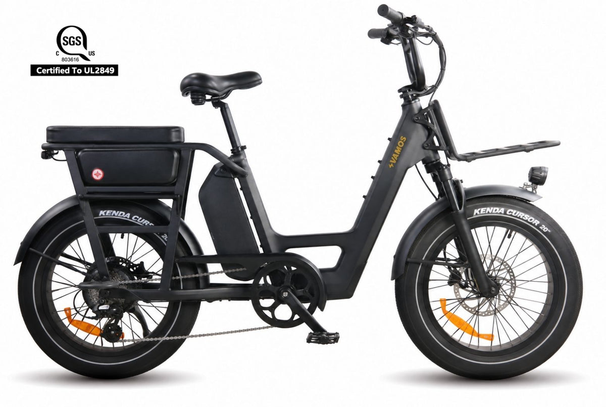 Vamos Amigo 2026 Compact Cargo E-Bike in Black