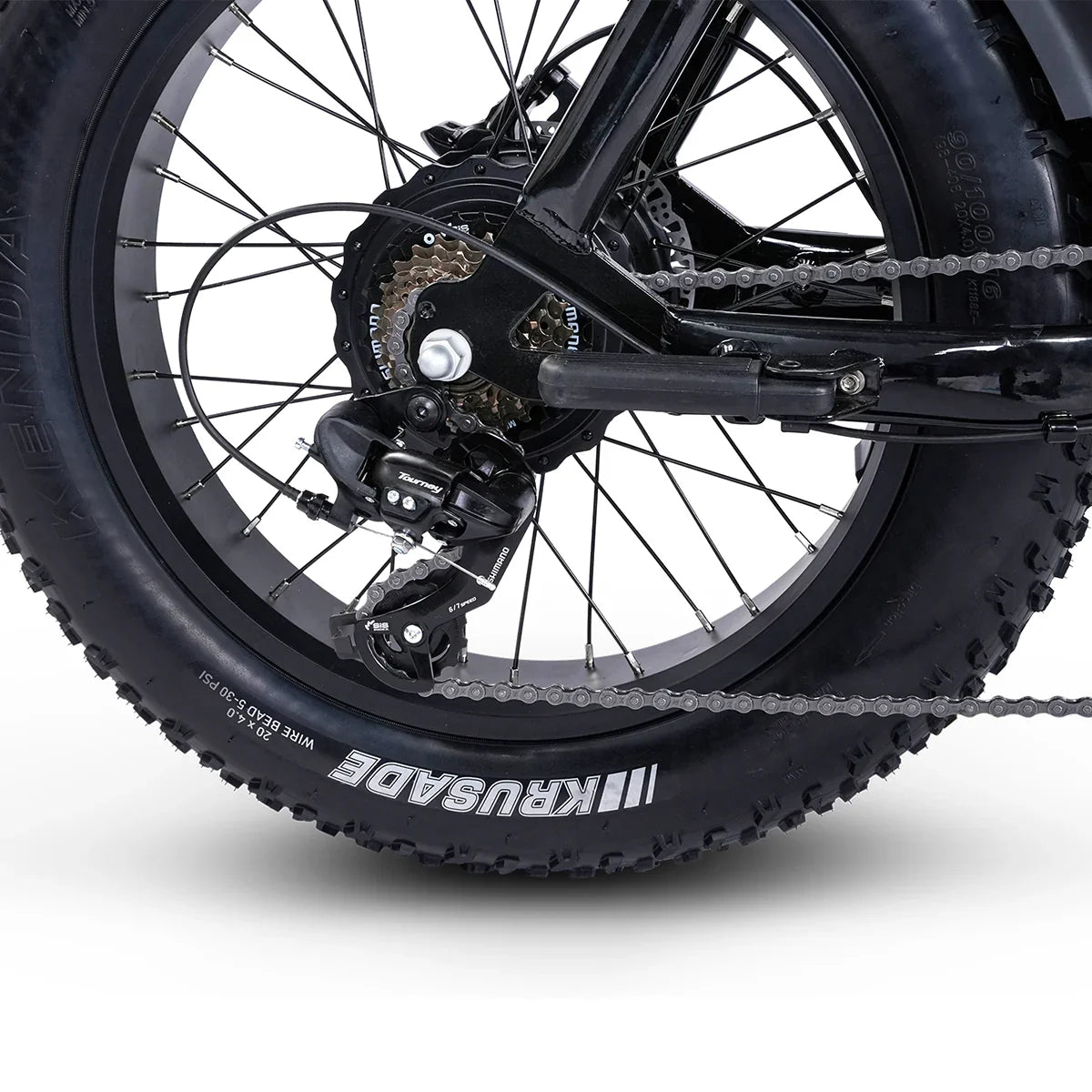 Icon E-Vibe fat tyre electric bike in Galaxy Black, view 6