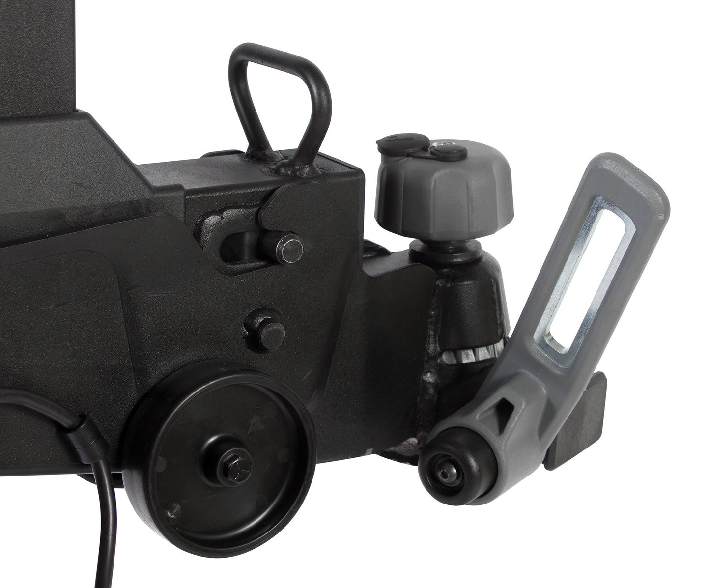 Buzzrack E-Scorpion 1 wheel tray and ratchet strap detail