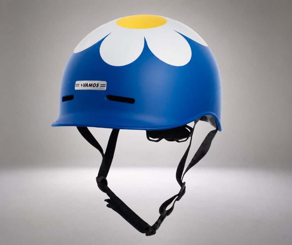Vamos Bike Helmet in blue - Grace and Pace Electric Bikes Alphington