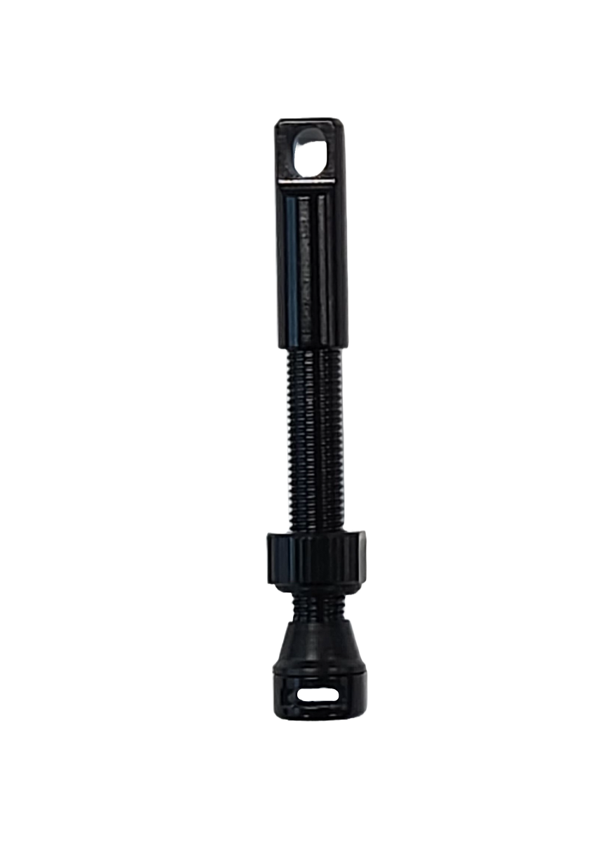 Alloy tubeless valve 45mm black with O-ring