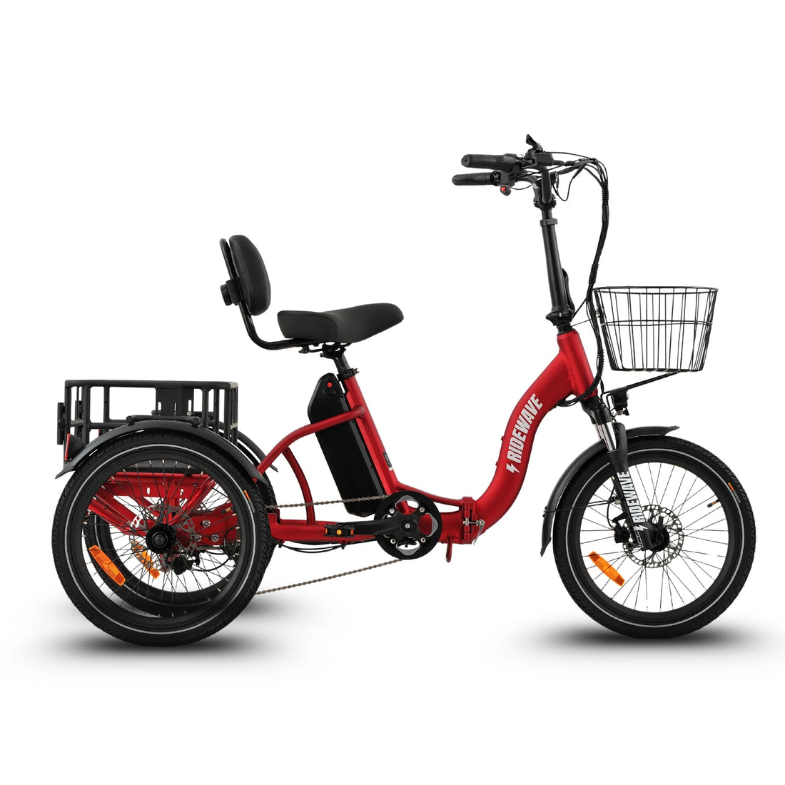 Ridewave Quokka folding electric trike in red
