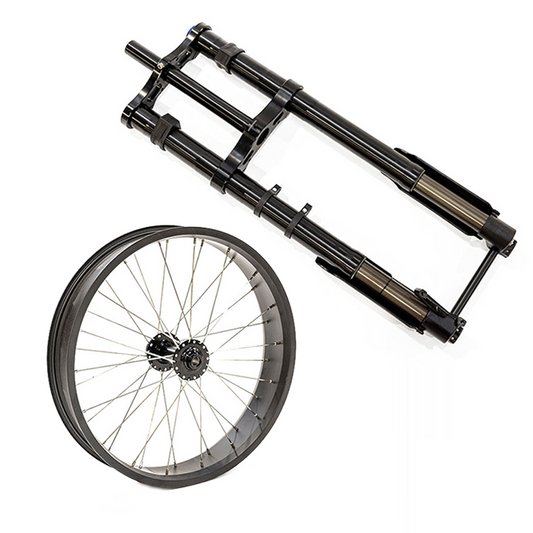 KKE x Fatboy premium front suspension upgrade for Harlem and Scrambler V2