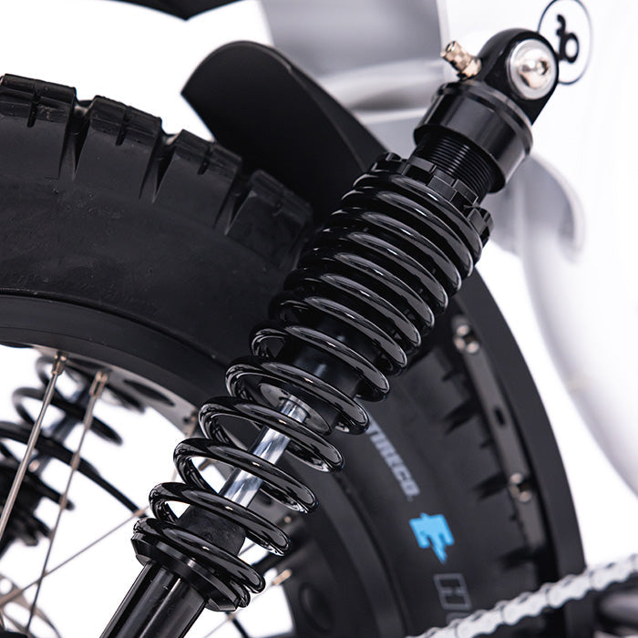 Fatboy Harlem V2 E-Bike rear suspension detail | Grace & Pace Electric Bikes