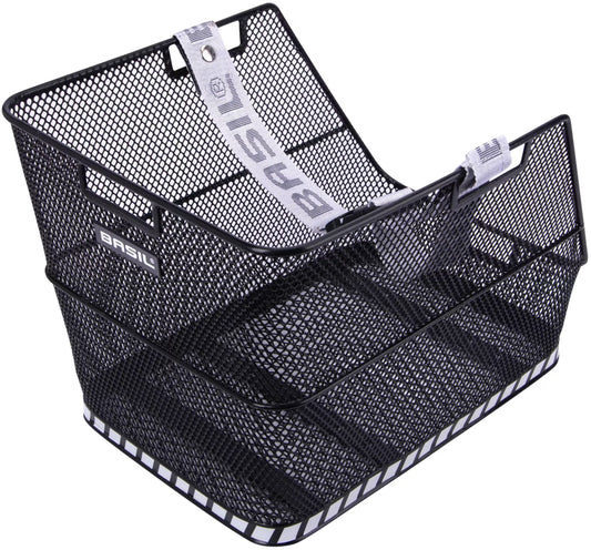 Basil Class Rear Schoolbag Basket - Black