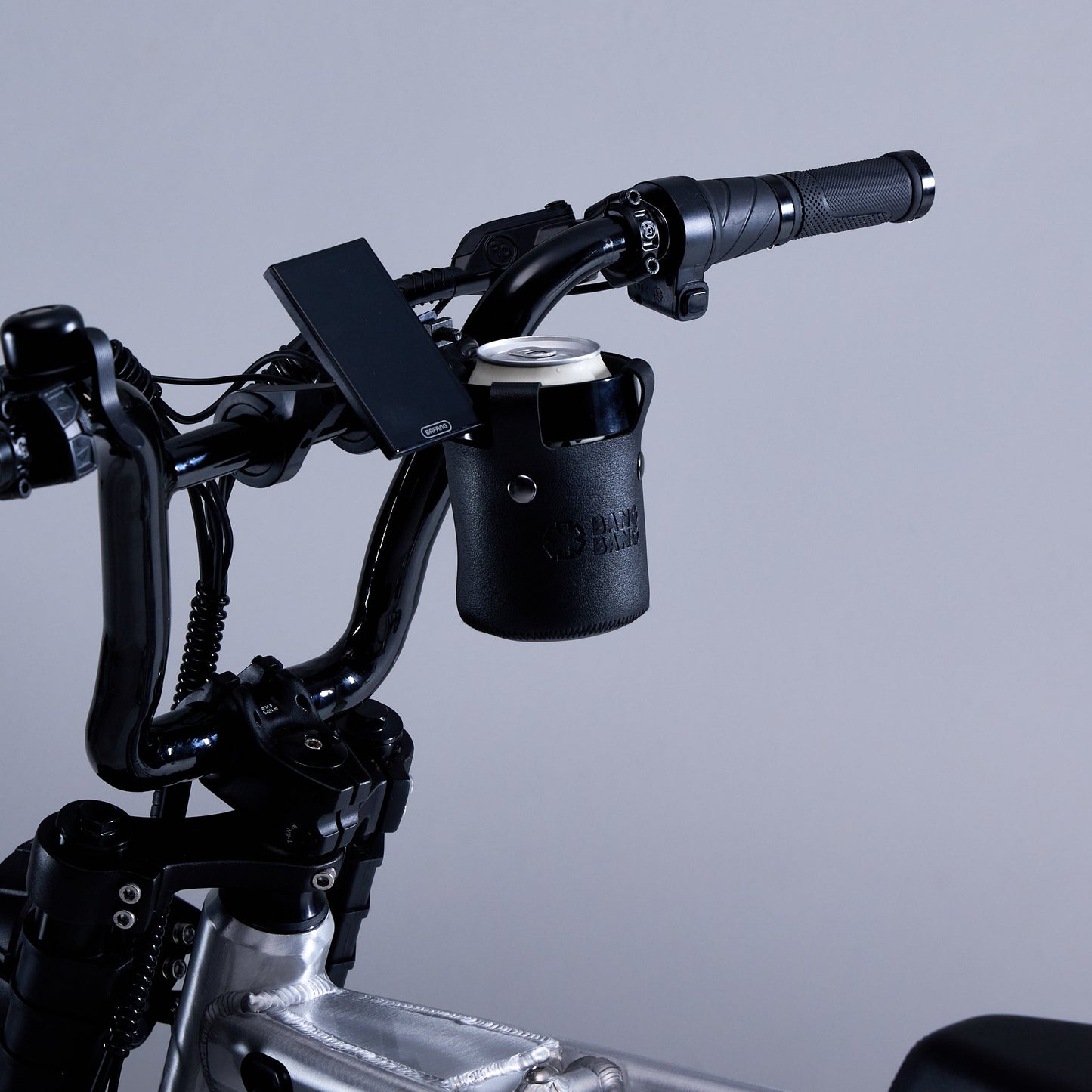 Fatboy Bang Bang handlebar cup holder on an e-bike