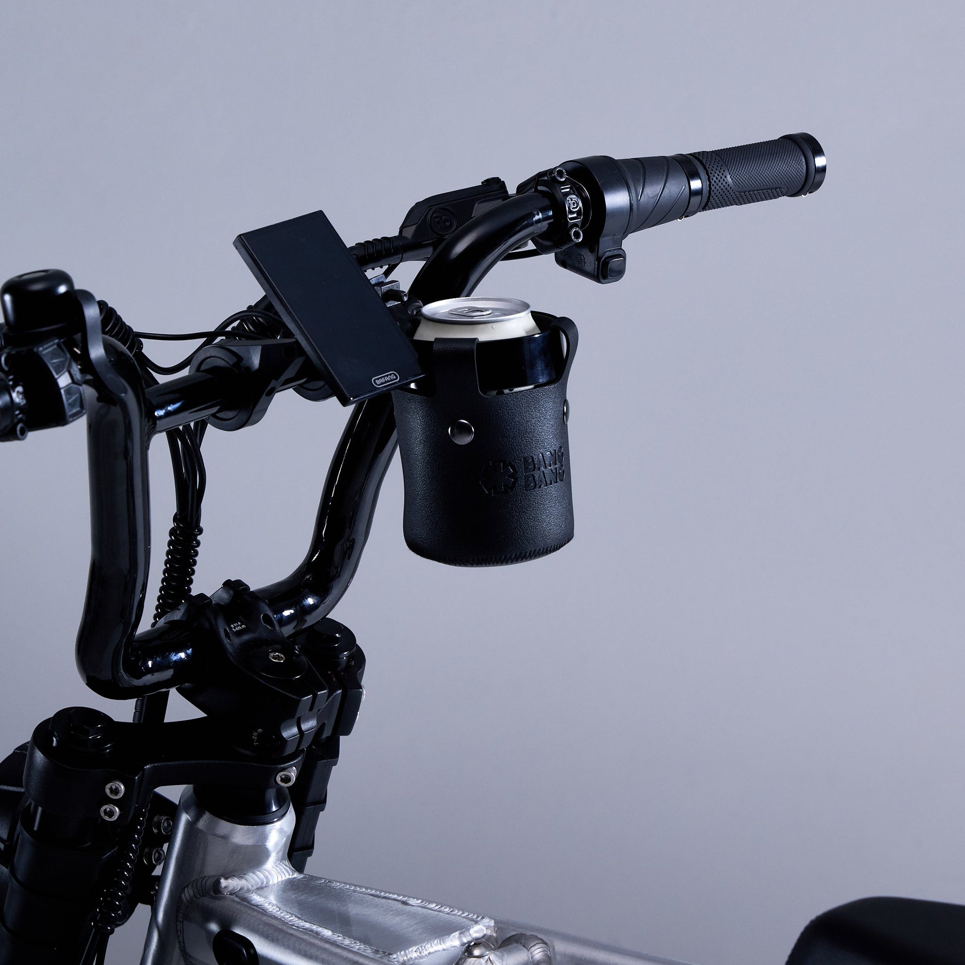 Fatboy Bang Bang handlebar cup holder on an e-bike