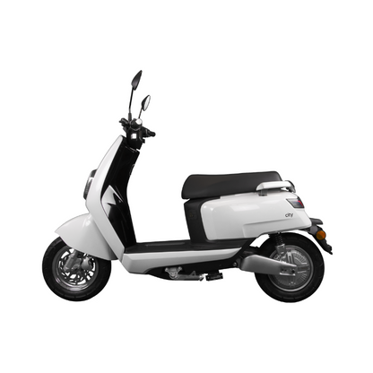 Benzina Zero City Electric Moped - White