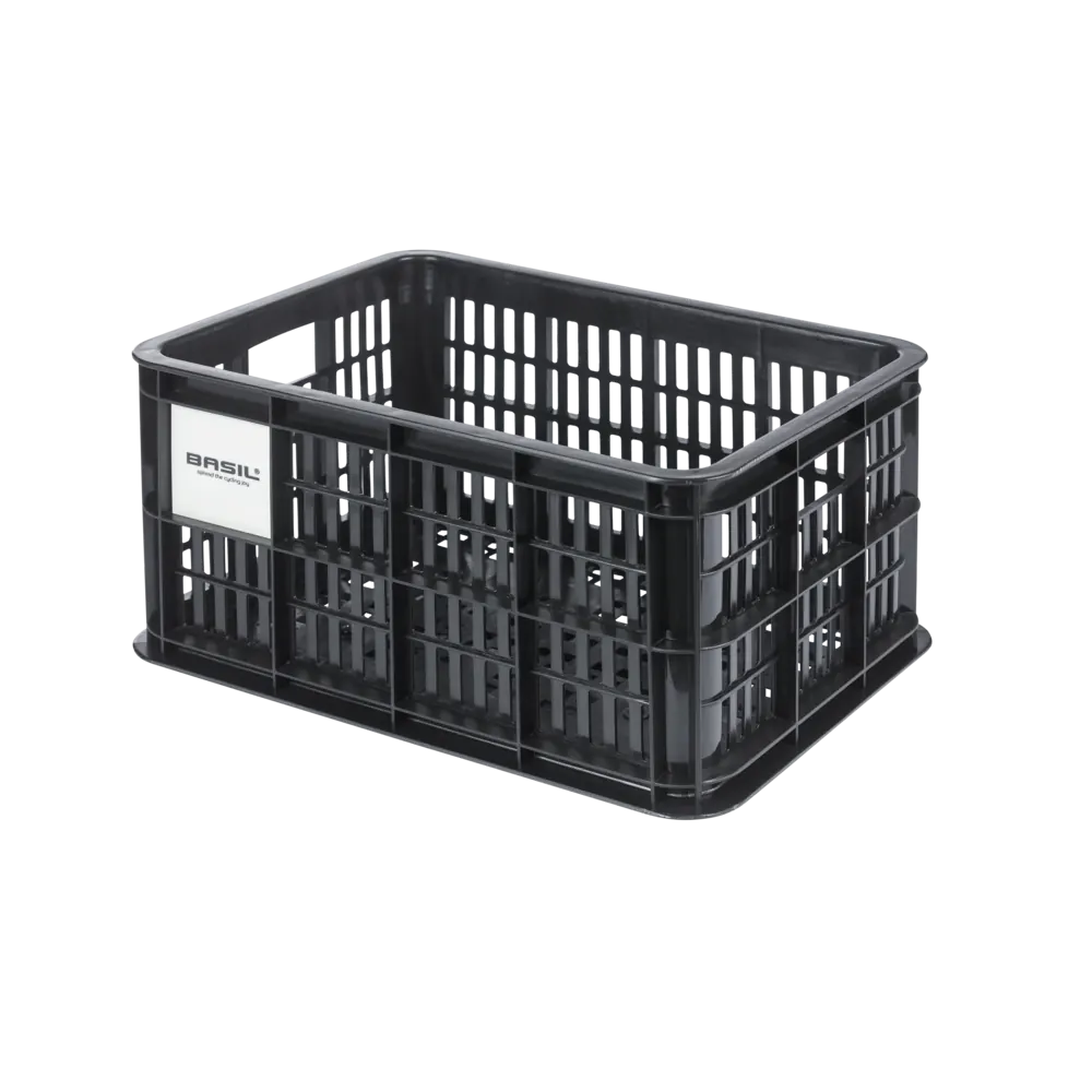 Basil Bicycle Crate MIK 2.0 S 17.5L Black Recycled - angle view