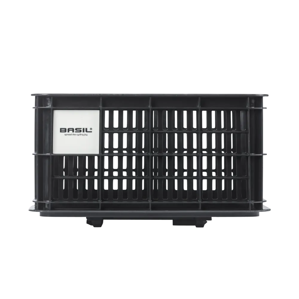 Basil Bicycle Crate MIK 2.0 S 17.5L Black Recycled - MIK adapter plate underside