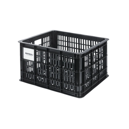 Basil Bicycle Crate MIK 2.0 M 29.5L Black Recycled - angle view