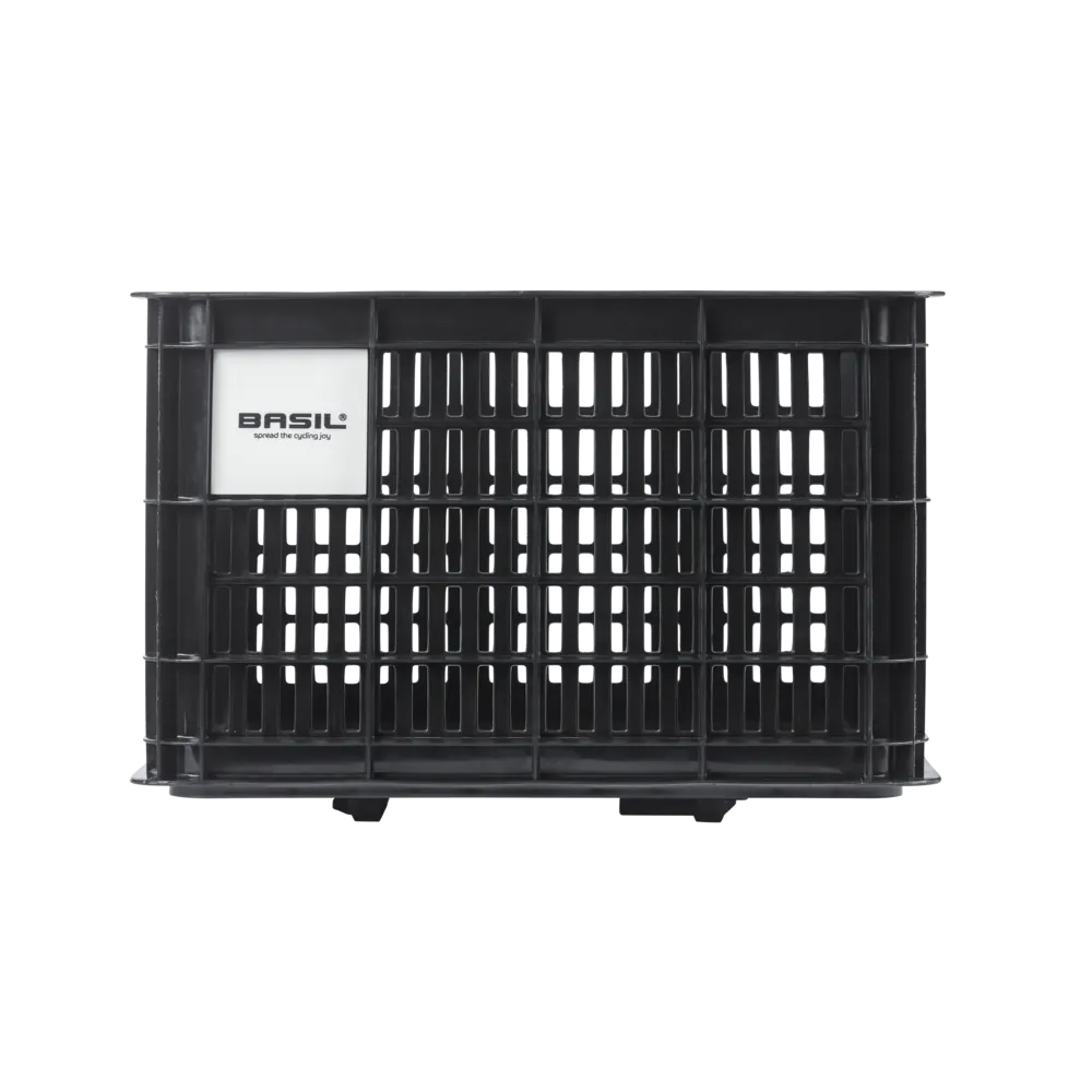 Basil Bicycle Crate MIK 2.0 M 29.5L Black Recycled - MIK adapter plate underside