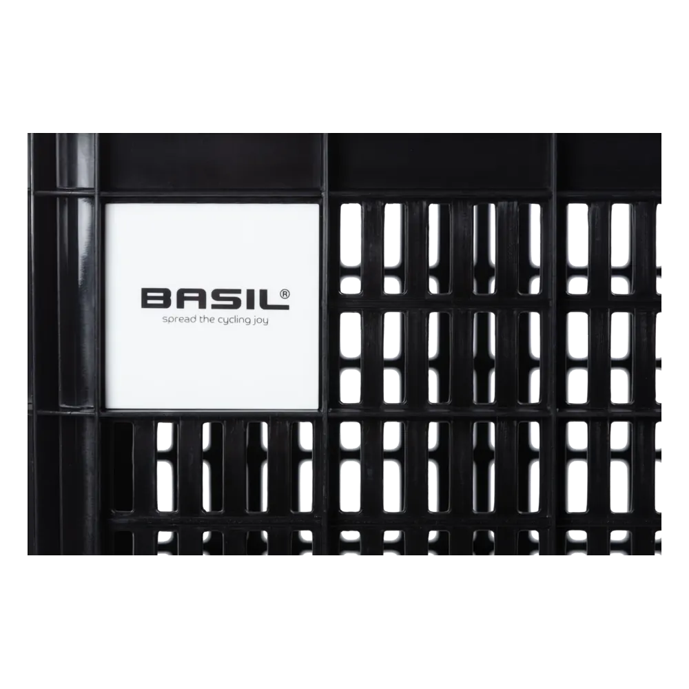 Basil Bicycle Crate MIK 2.0 M 29.5L Black Recycled - mounted on bike