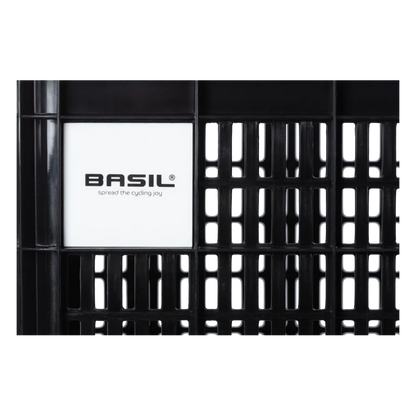 Basil Bicycle Crate MIK 2.0 M 29.5L Black Recycled - mounted on bike