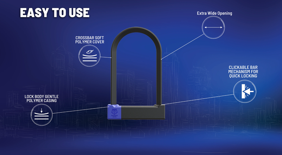Pentagon D Lock 220 crossbar detail