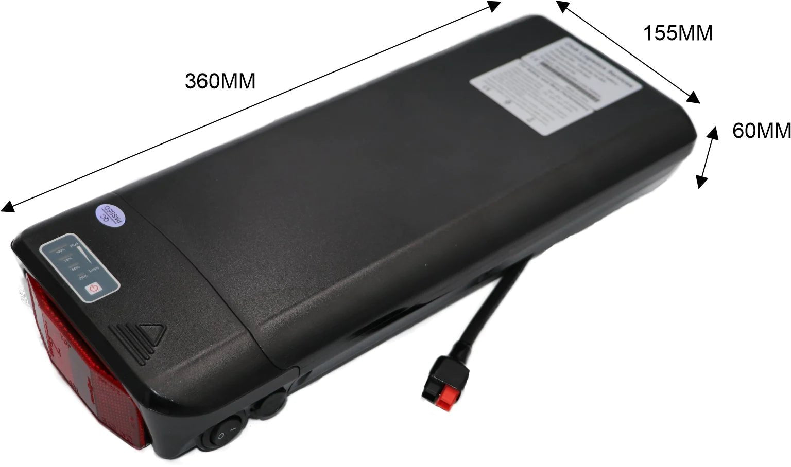 36V 14Ah / 504Wh Rear Rack Samsung eBike Battery With Rack CPSSE36-14-WR - Image 10
