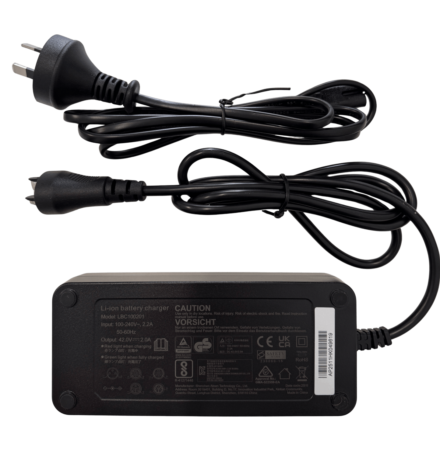36V 2A Bosch compatible eBike Battery Smart Charger CPBSH36-2A - Image 4