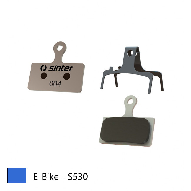 Blue sintered e-bike disc brake pads, Shimano G-type