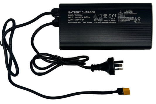 52V Super Charger 80/90/100% - 1-5 Amp For Lithium-Ion Battery