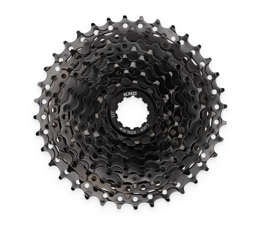 KMC 9 speed cassette 11-32T, ED coated black