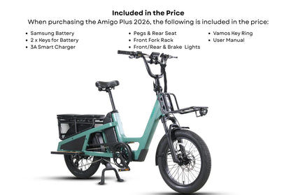 Vamos Amigo Plus 2026 Passenger Cargo E-Bike – view 4 | Grace & Pace Electric Bikes