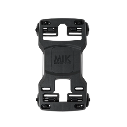 Basil MIK Carrier Plate Black mounted on rear rack
