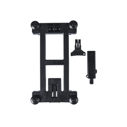Basil MIK Carrier Adapter Plate Black - underside with MIK mount