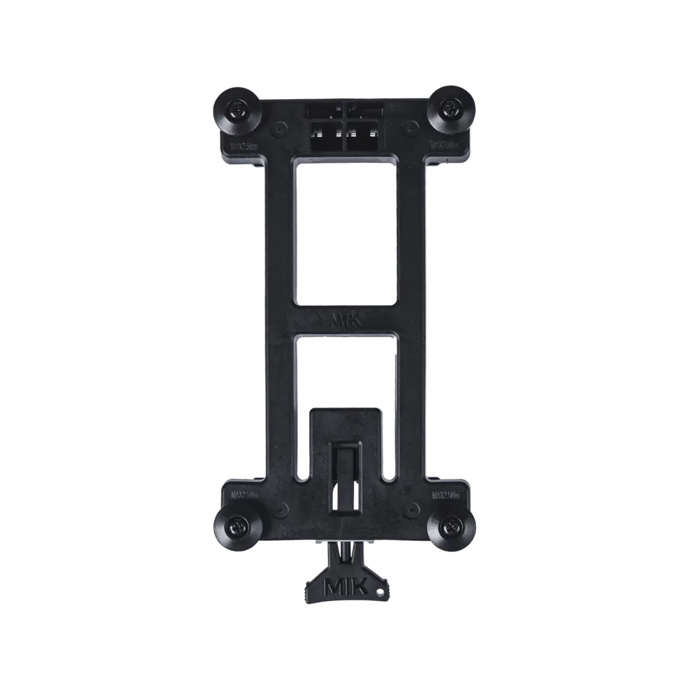 Basil MIK Carrier Adapter Plate Black - mounted on rear carrier