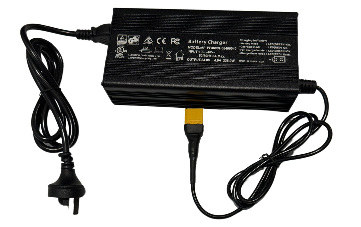 72V 3A Fast eBike Battery Smart Charger CPXT72-3A - Image 2