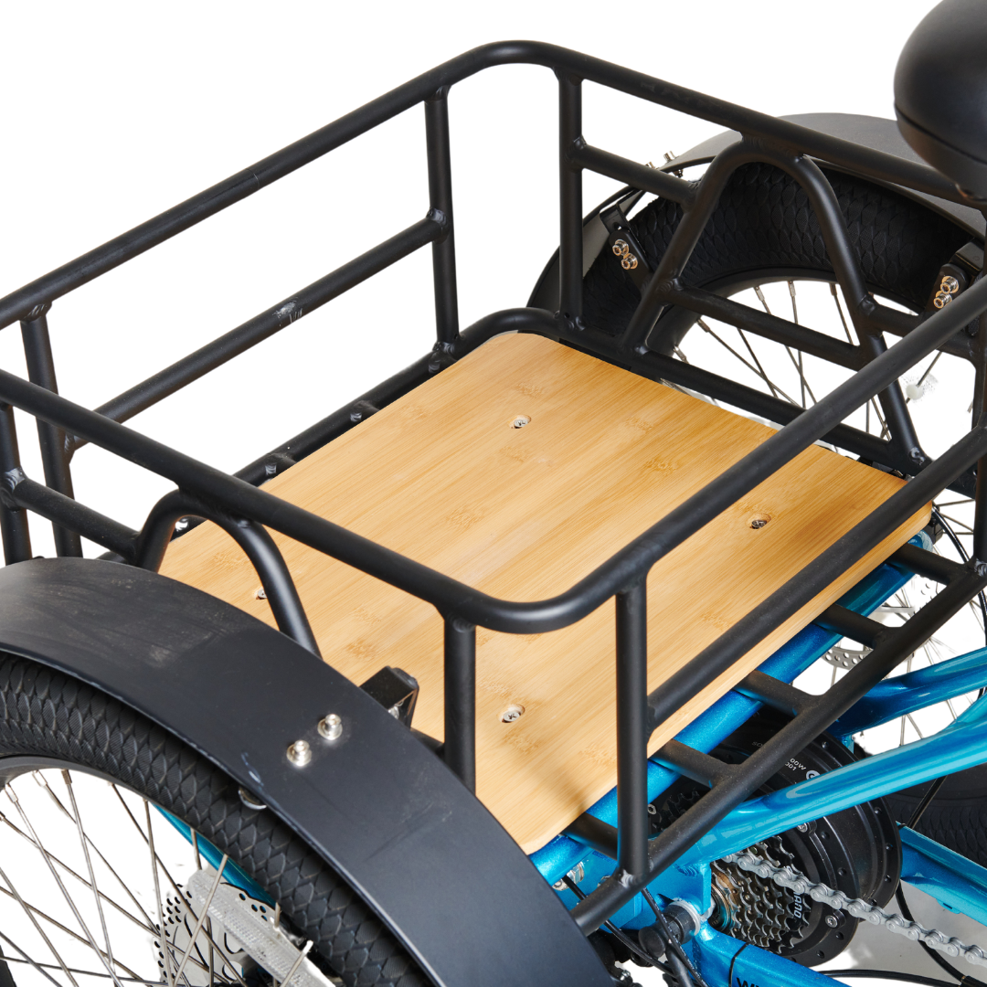Ryder Mover Electric Trike rear baskets and differential | Grace & Pace Electric Bikes