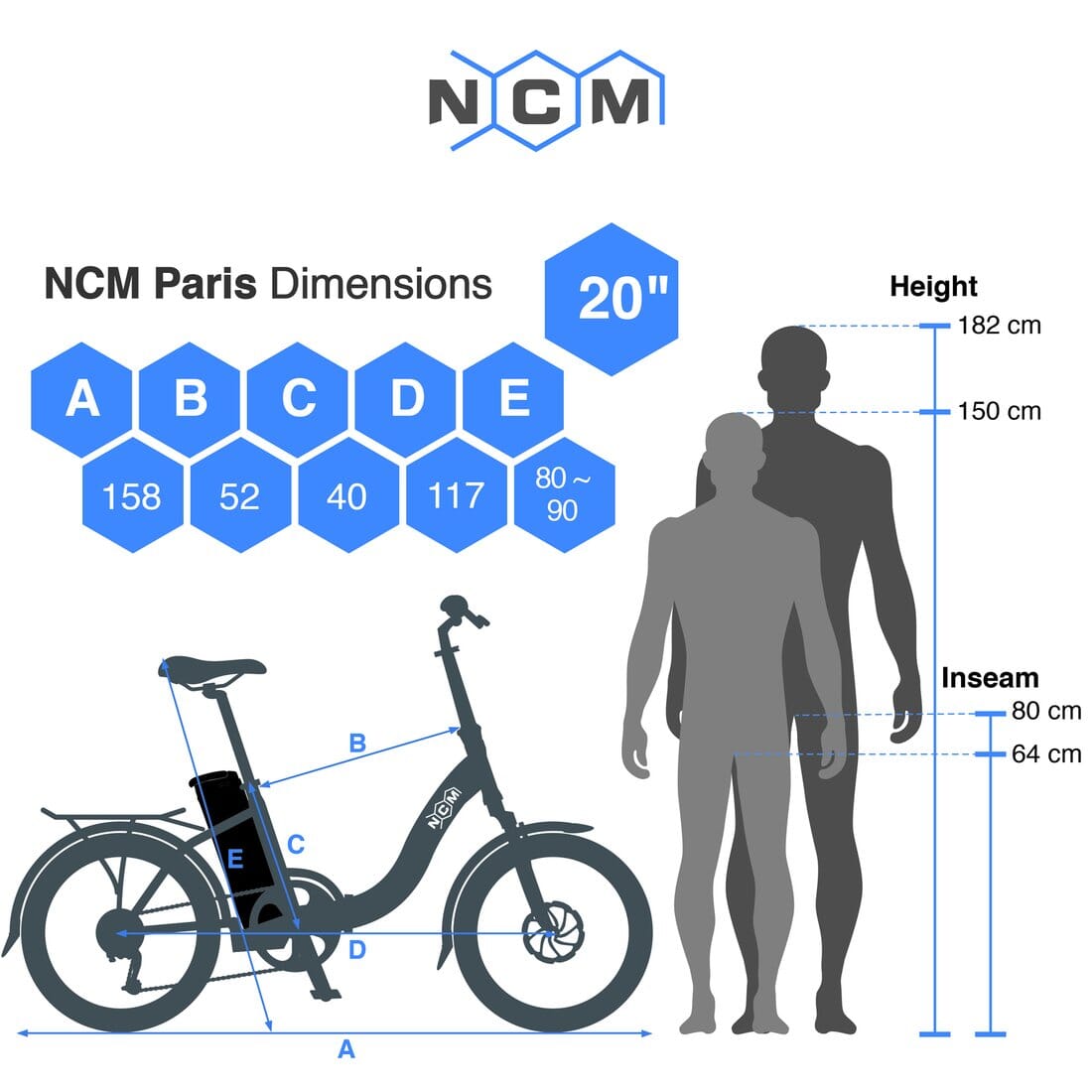 NCM Paris Plus Folding E-Bike - Image 7