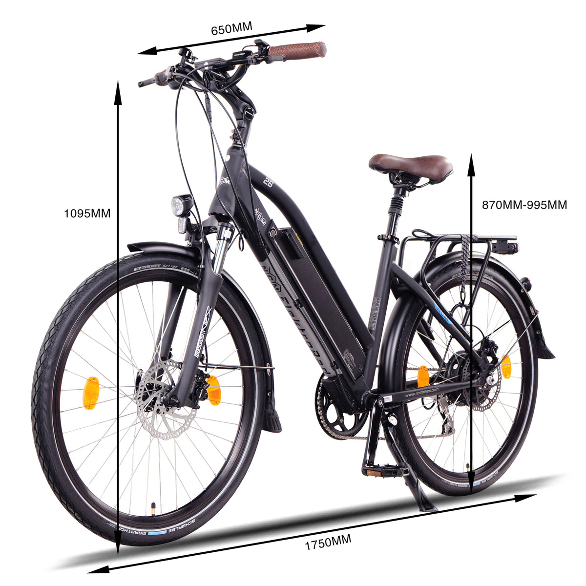 NCM Milano Plus Trekking E-Bike - detail