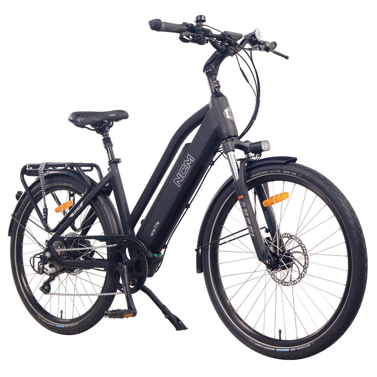 NCM T7S Step-Thru Trekking E-Bike - Black