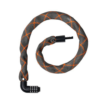 Ulac Steel Kombat Nuvo chain lock with UHMWPE cut-resistant sleeve in grey