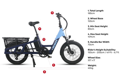 Vamos Amigo Plus 2026 Passenger Cargo E-Bike – view 3 | Grace & Pace Electric Bikes