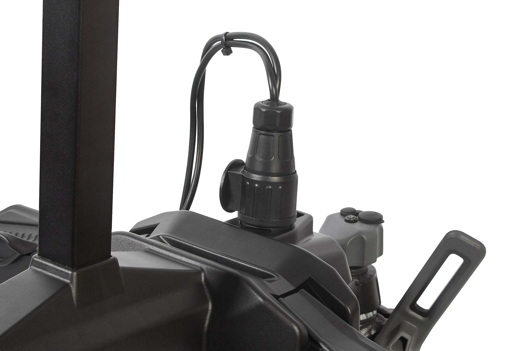 Buzzrack Scorpion Lite 2 wheel holder and ratchet strap detail
