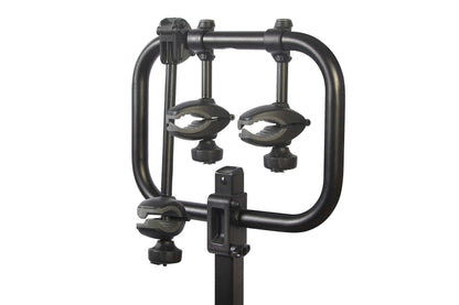 Buzzrack Scorpion Lite 3 frame clamps holding e-bikes