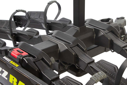 Buzzrack Scorpion Lite 3 wheel tray and ratchet strap detail