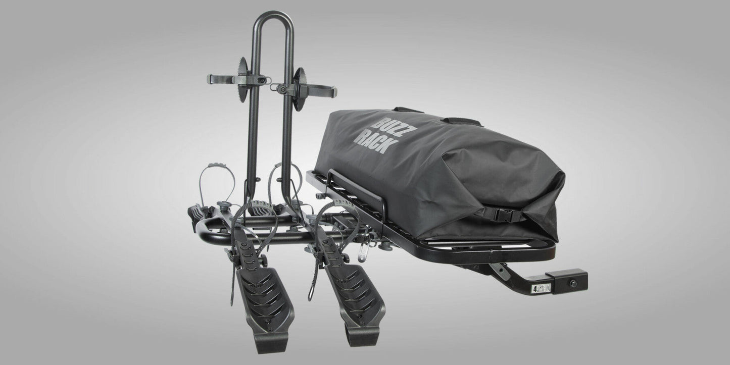 Buzzrack Twinbuzz H fitted to hitch receiver on vehicle