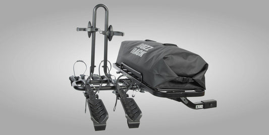 Buzzrack Twinbuzz H fitted to hitch receiver on vehicle