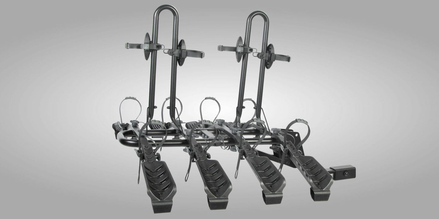 Buzzrack Twinbuzz H loaded with 4 bikes