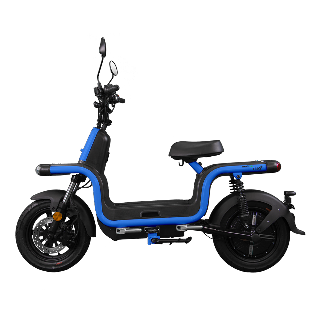 Benzina Zero Duo+ Electric Moped - Blue