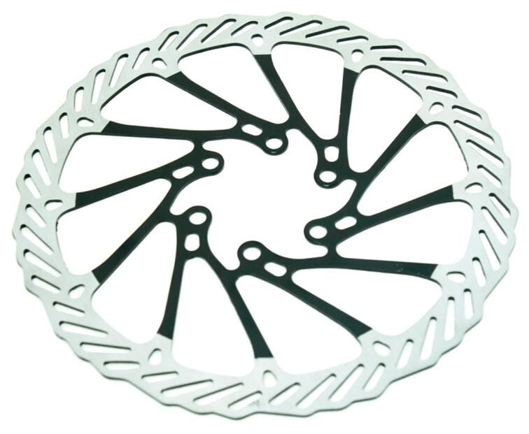 Clarks 180mm stainless steel disc brake rotor with black ED finish