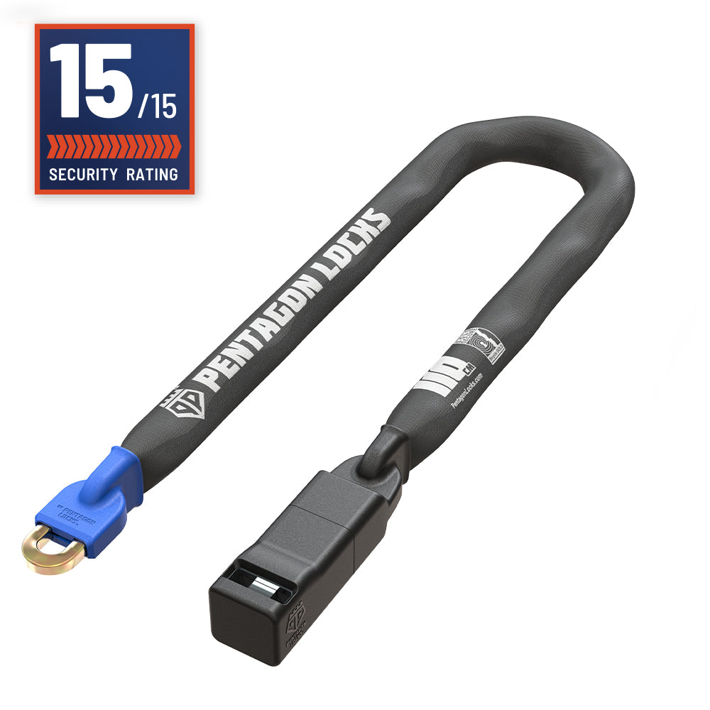 Pentagon Chain Lock 110cm x 10mm Sold Secure Gold bike lock