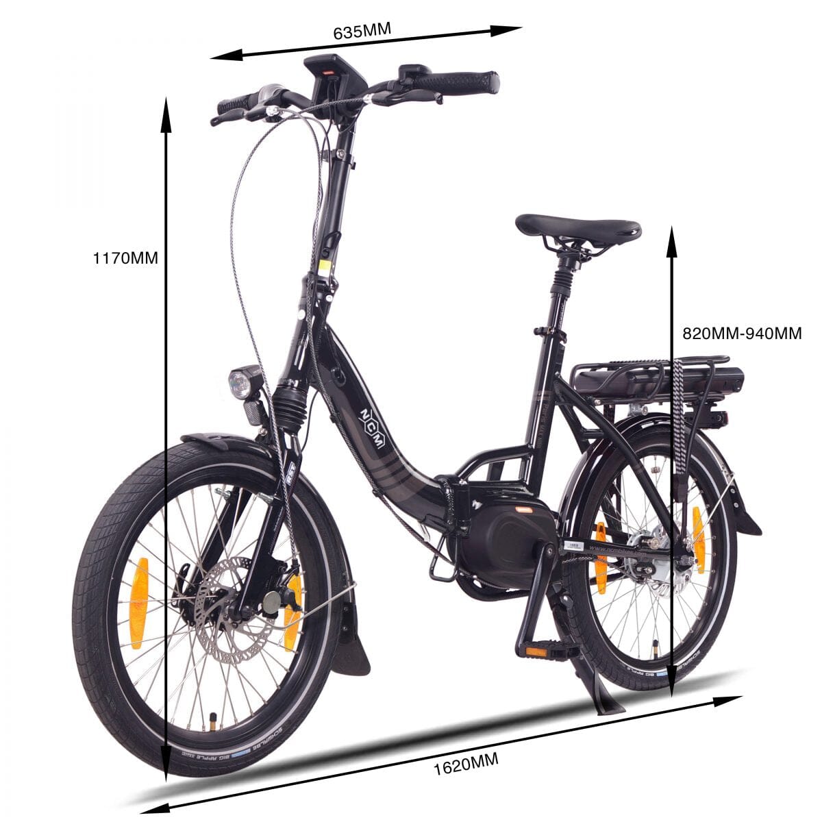 NCM Paris Max N8r Folding E-Bike - Image 3
